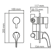 Душевой набор WasserKRAFT Sauer A71207 золото