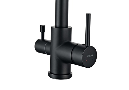Смеситель для кухни Aquatek Вега AQ1085MB с подкл. к фильтру, черный матовый