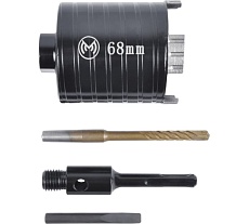 Коронка алмазная по бетону MONOGRAM 68 мм 4 турбосегмента безударная 108-162