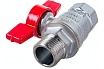 Шаровой кран Giacomini R854, 1/2, ВН, ручка-бабочка красная, хромированный R854X023