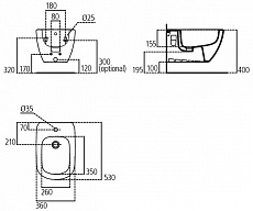 Подвесное биде Ideal Standard Tesi T355201