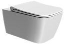 Подвесной унитаз GSI Nubes 9615FR209 безободковый, White matt