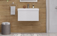Мебель для ванной Velvex Edge 70 см подвесная, белый глянец
