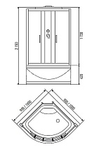 Душевая кабина Erlit Comfort ER3510TP-C4 100x100 см