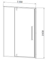 Душевая дверь Vincea Slim-N VDP-4SN110CL 110x195 хром, прозрачная
