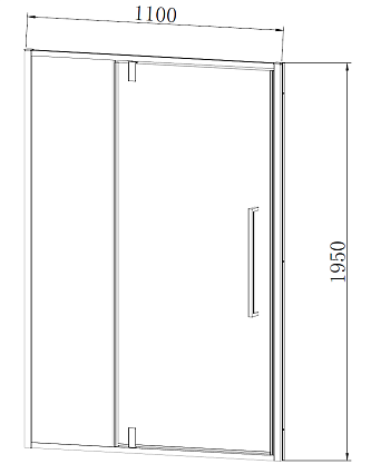 Душевая дверь Vincea Slim-N VDP-4SN110CL 110x195 хром, прозрачная