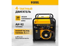 Бензиновый генератор Denzel PS 80 EA, 8,0 кВт, 230В, 25л 946924