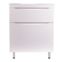 Тумба с раковиной Style Line Бергамо мини Люкс Plus 70 см напольная, белый антискрейч