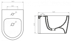 Подвесное биде BelBagno Marino BB105BH