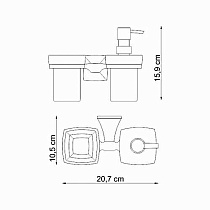 Держатель для стакана WasserKRAFT Wern K-2589 с дозатором