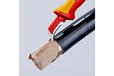 Нож для удаления изоляции Knipex VDE, с &quot;пяткой&quot;, нержавеющая хирургическая сталь KN-9855SB