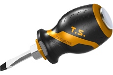 Шлицевая отвертка TOLSEN GRIPro Slotted 6.5 мм, 38 мм, силовая 20138