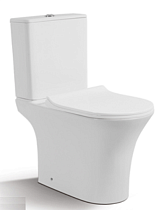 Унитаз CeramaLux 1217-P с сиденьем микролифт, безободковый