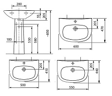 Раковина Jika Zeta 60