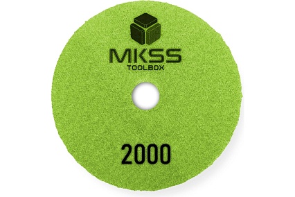 Алмазный гибкий шлифовальный круг MKSS Toolbox MK2604 АГШК Ø100 Р2000 для мокрой полировки MKSS MK26042000