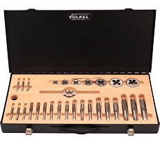 Набор метчиков и плашек VOLKEL UNC 1/4-3/4 HSS-G 35пр V48051