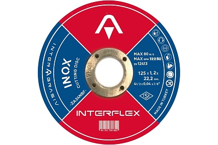 Круг отрезной по нержавеющей стали Inox 125х1.2х22.23 мм Interflex 4687202817948