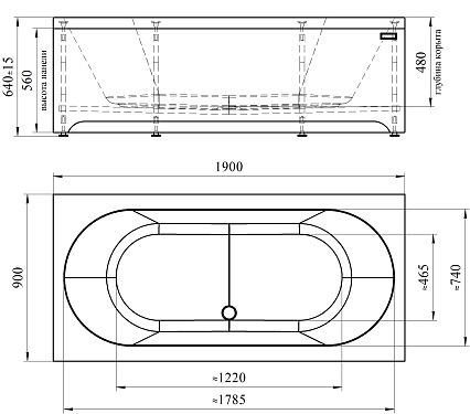 Фронтальная панель Радомир Вальс, Прованс 190x56