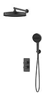 Душевой набор Vincea Домус (Domus) VSFW-5DM0GM двухрежимный, вороненая сталь