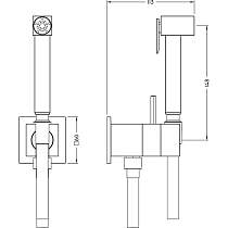 Смеситель Cisal Shower CU00794521 с гигиеническим душем, хром