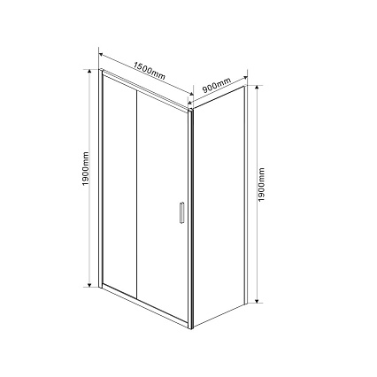 Душевой уголок Vincea Garda VSR-1G1 150x90 хром, прозрачный