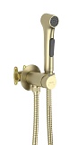 Смеситель Aquatek Европа AQ1020BG с гигиеническим душем, шлифованное золото