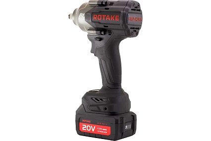 Аккумуляторный ударный гайковерт Rotake 1/2", 1080 нм, 20 В, АКБ 4 Ач 2 шт., в кейсе RC-8803