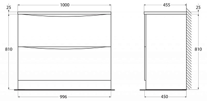 Тумба с раковиной BelBagno Acqua 100 см напольная Bianco Lucido