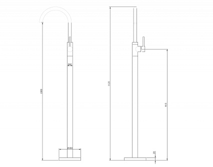 Напольный смеситель Abber Wasser Kreis AF8141