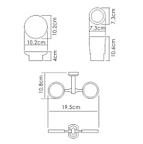 Держатель для стакана WasserKRAFT K-28126 с мыльницей