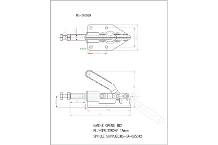 Зажим шатунного типа HS CLAMP HS-36092-M