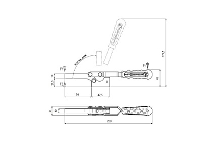Прижим механический усиленный горизонтальный KUKAMET 142-4