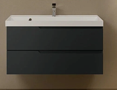 Тумба с раковиной AQUAme S3 100 см антрацит