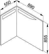 Зеркало De Aqua Трио Люкс 90x85 см, с подсветкой, L