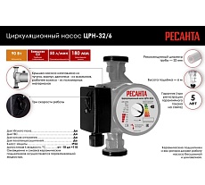Циркуляционный насос Ресанта ЦРН-32/6 77/7/4
