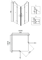 Душевой уголок Niagara Nova NG-6613-08 90x90 прозрачный, хром