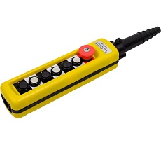 Кабельный пульт 6 кнопок, 1-ступенчатая, авар. стоп, ключ, XAC-A А6813К