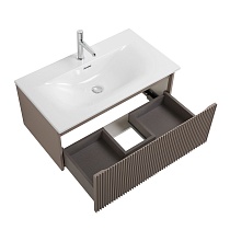 Тумба с раковиной BelBagno Uno 80 см 1 ящик, Бежевый матовый