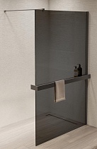 Душевая перегородка Vincea Walk-In VSW-1HR110CGGM 110x200 вороненая сталь, тонированное