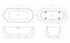 Акриловая ванна BelBagno BB413-1700-800 170x80 белый