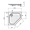 Поддон для душа Vincea VST-3AP 90x90 белый