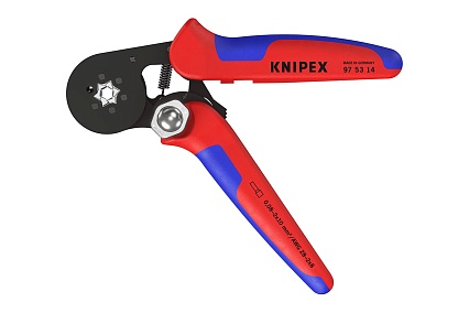 Пресс-клещи 6-гранные, обжимные Knipex KN-975314SB гильзы контакт. 0.08-10 мм², 2-е конц. гильзы 2x4мм²