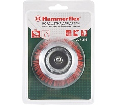 Кордщетка чашеобразная с хвостовиком Flex 207-216 (75 мм; d6; нейлон) Hammer 62132
