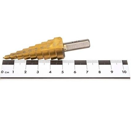 Сверло ступенчатое по металлу (4-20 мм; 9 ступеней; шаг 2 мм; ход 5 мм) VMX 511631