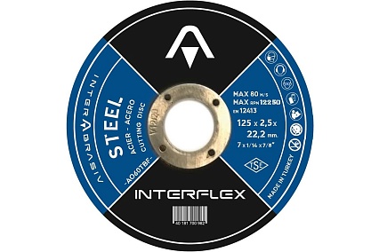 Круг отрезной по металлу 125х2.5х22.23 мм Interflex 4687202817856