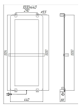 Полотенцесушитель электрический Allen Brau Infinity 100x44 см с рейлингом, медь браш, 00305012