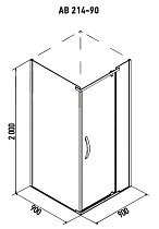 Душевой уголок Alex Baitler AB214-90 90x90