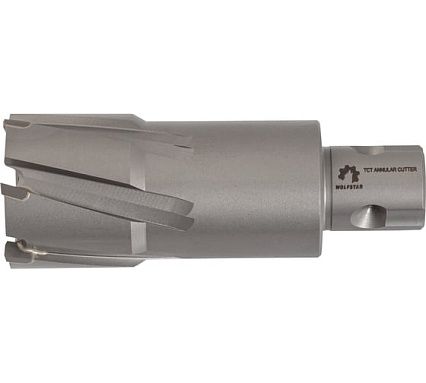 Сверло корончатое по металлу WOLFSTAR 21x55 мм, ТСТ, хв-к Universal/Weldon 19 мм cw00230