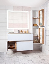 Мебель для ванной Бриклаер Мальта 105 см белый глянец