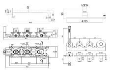 Душевой набор Paffoni Modular Box KITMB000CR душ 22.5 см, хром